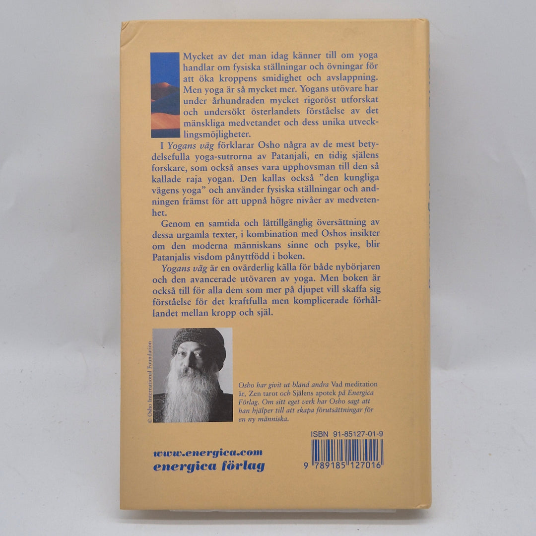 Yogans väg Osho inbunden bok gulblå