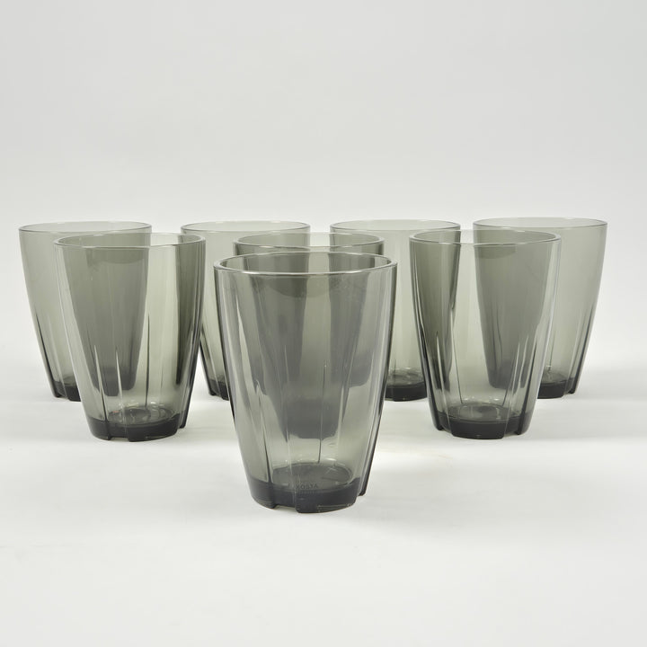 Kosta Boda rökgrå eleganta dricksglas set