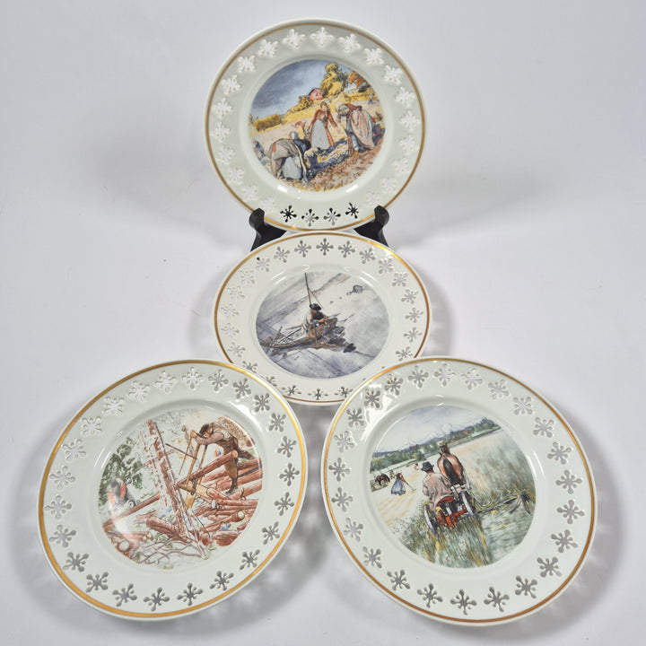 B&G retro väggtallrikar Carl Larsson porslin