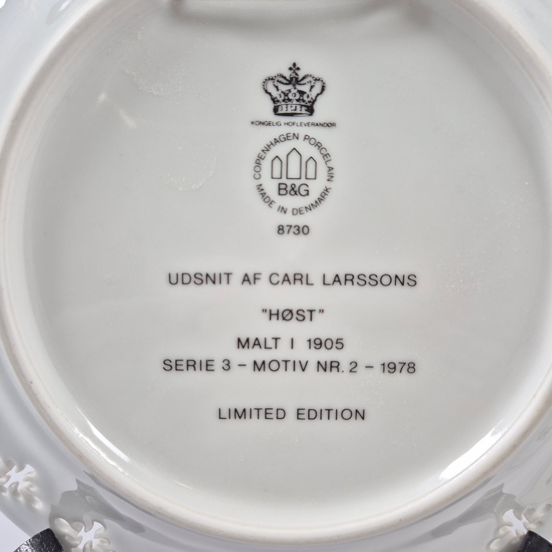 B&G retro väggtallrikar Carl Larsson porslin