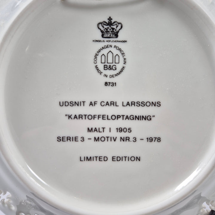 B&G retro väggtallrikar Carl Larsson porslin