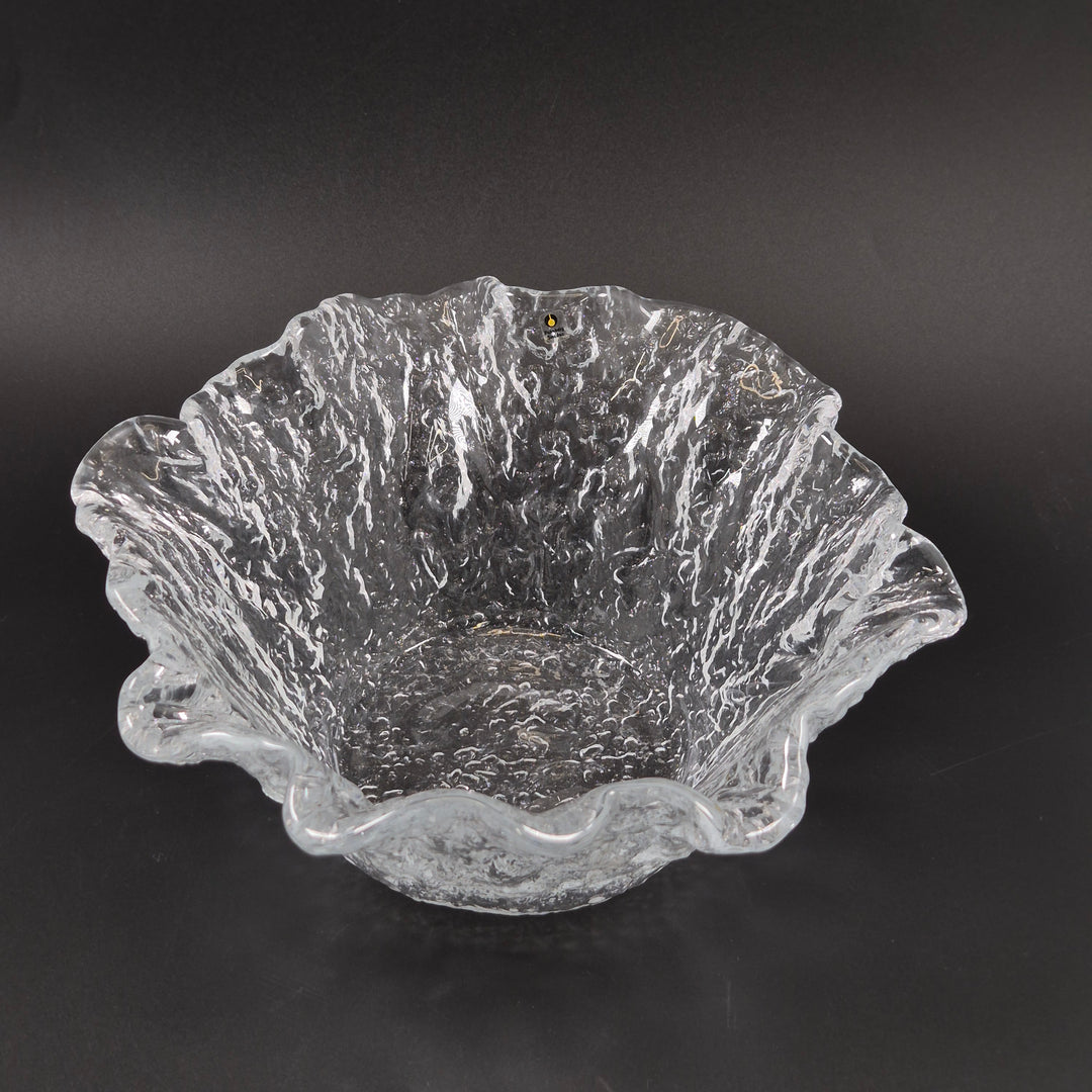 Retro glasskål Pukeberg Sweden isstruktur