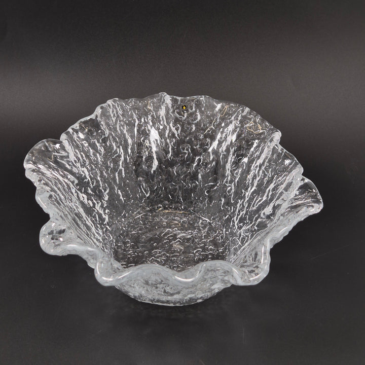 Retro glasskål Pukeberg Sweden isstruktur