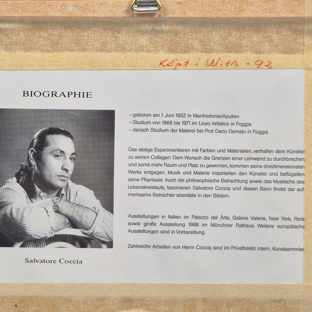 Unik violin konstgrafik Salvatore Coccia vintage
