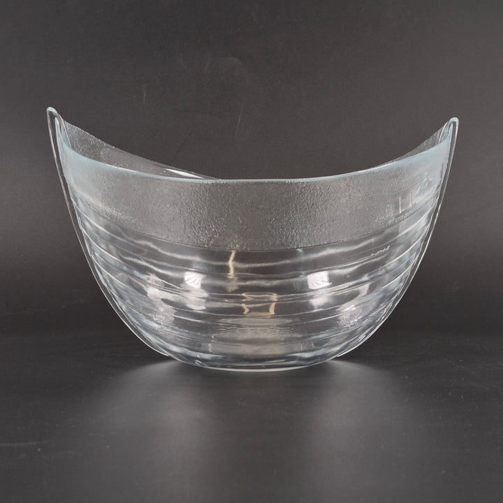 Elegant båtformad glasskål klar glas LL654