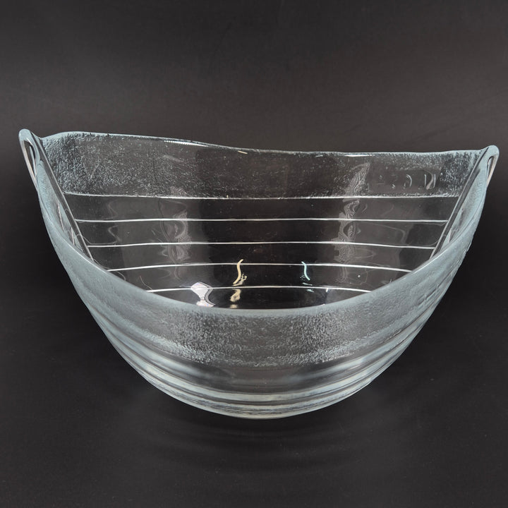 Elegant båtformad glasskål klar glas LL654
