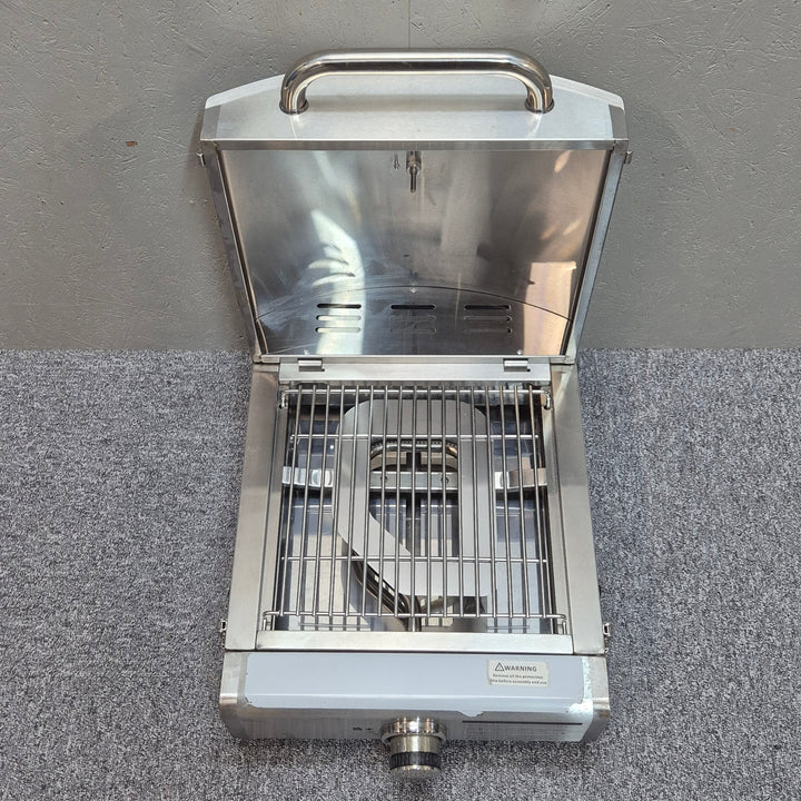 Kompakt gasgrill i rostfritt stål