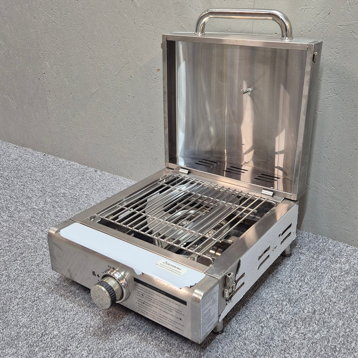 Kompakt gasgrill i rostfritt stål
