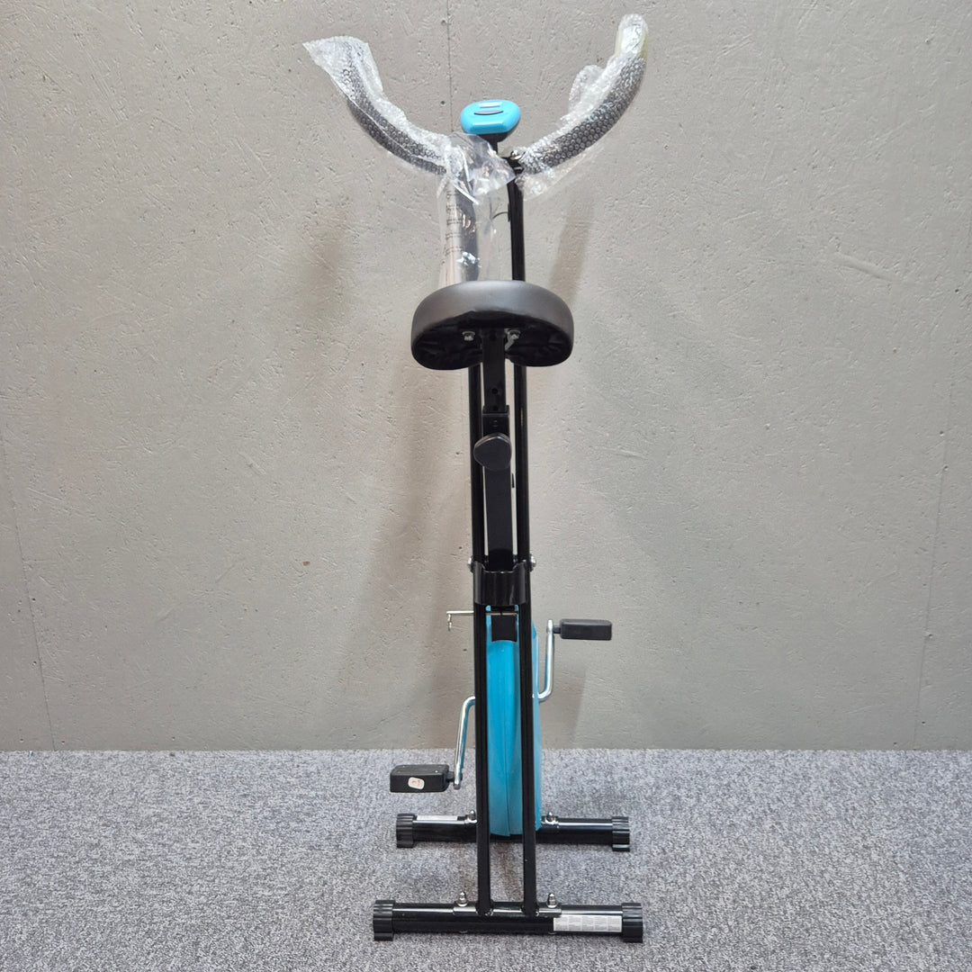 Hopfällbar motionscykel vidaXL svart turkos
