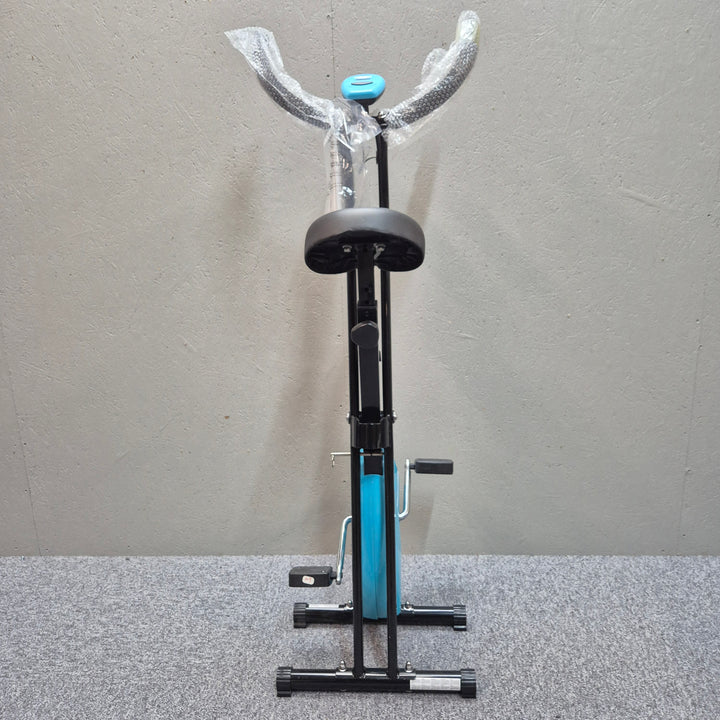 Hopfällbar motionscykel vidaXL svart turkos