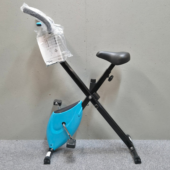 Hopfällbar motionscykel vidaXL svart turkos