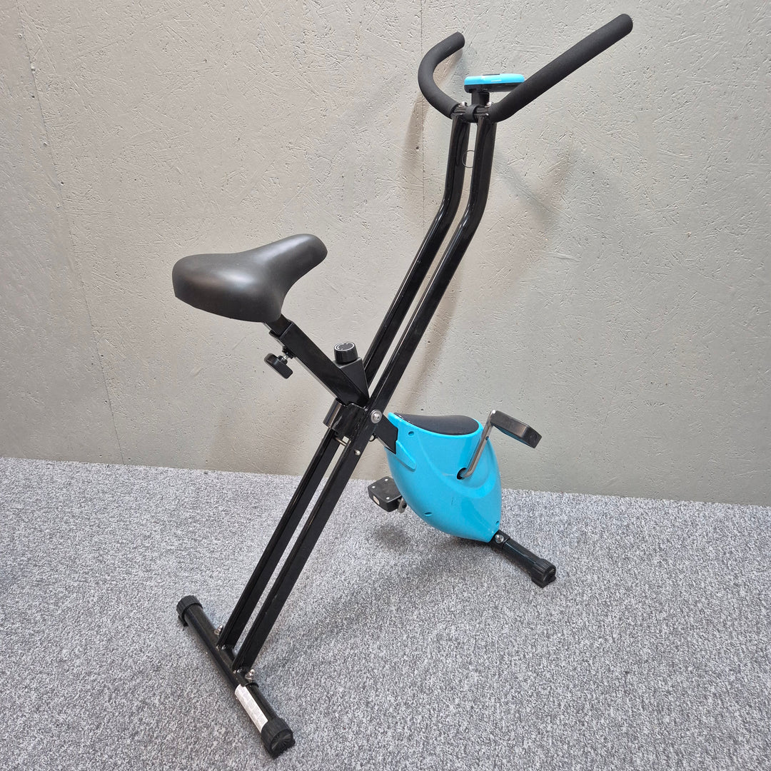 Hopfällbar motionscykel vidaXL svart turkos