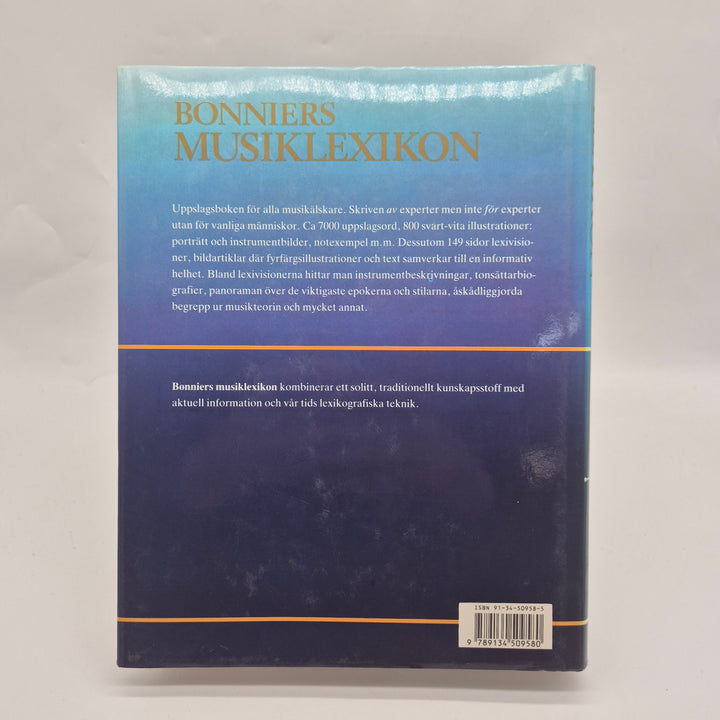 Bonniers Musiklexikon inbunden bok med skyddsomslag