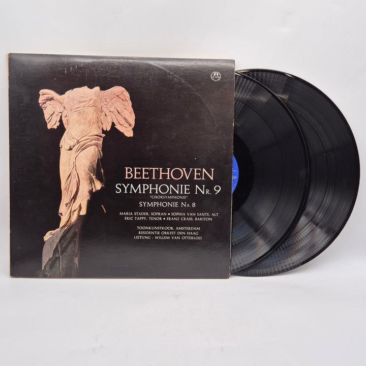 Beethoven dubbel LP symfoni 9 och 8 retro