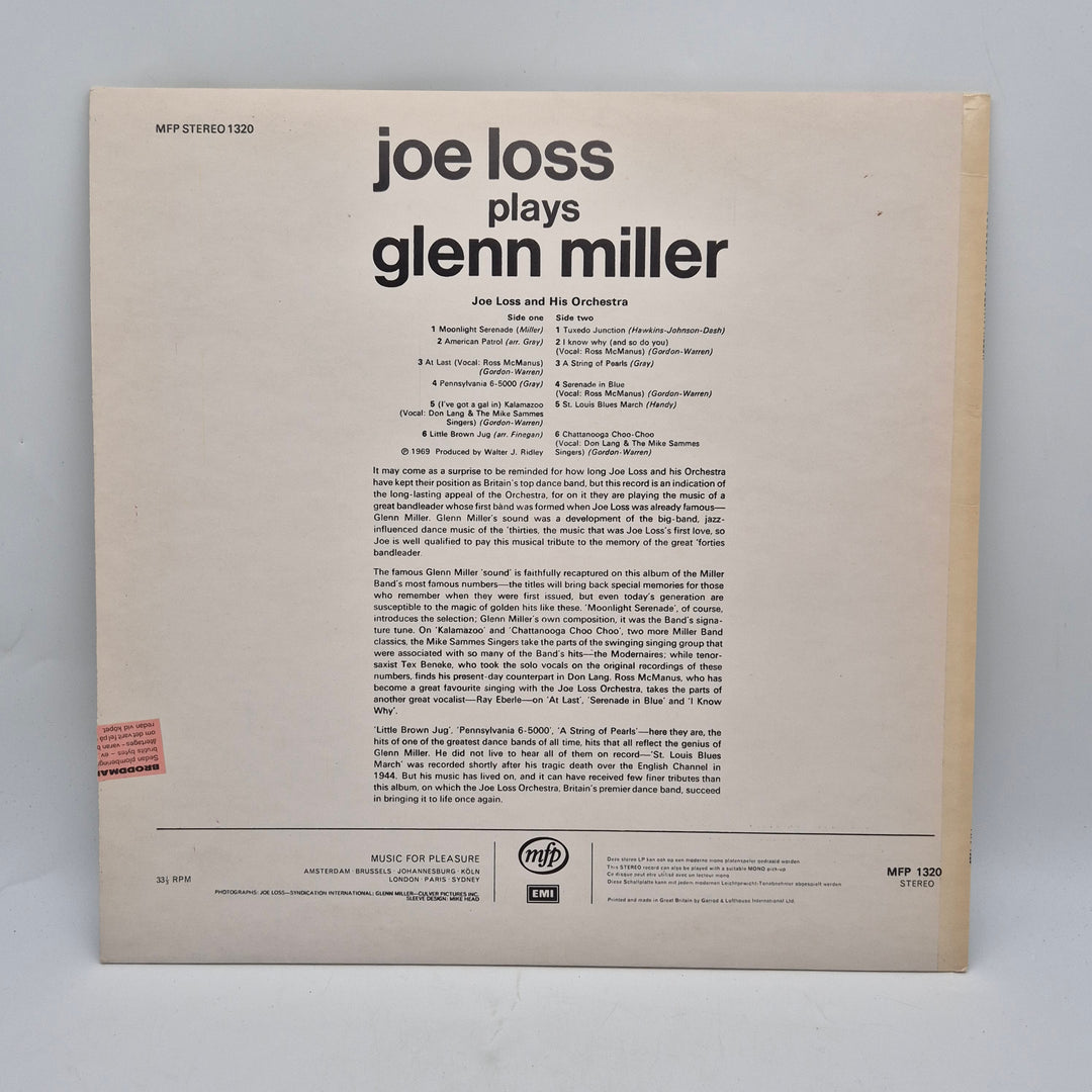 Joe Loss plays Glenn Miller retro vinyl-LP
