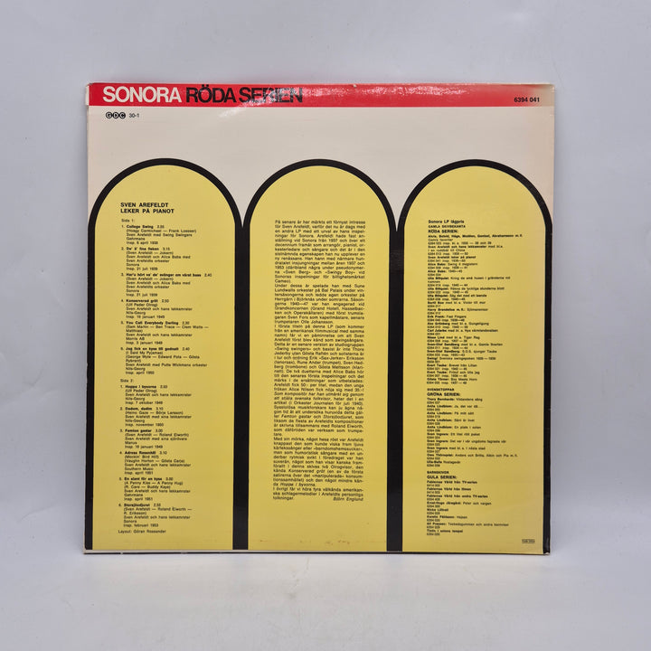Sven Arefeldt vinyl LP Sonora Röda Serien retro