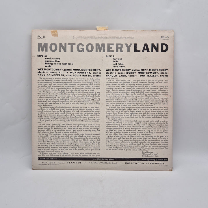 Montgomeryland Wes Montgomery retro jazz LP