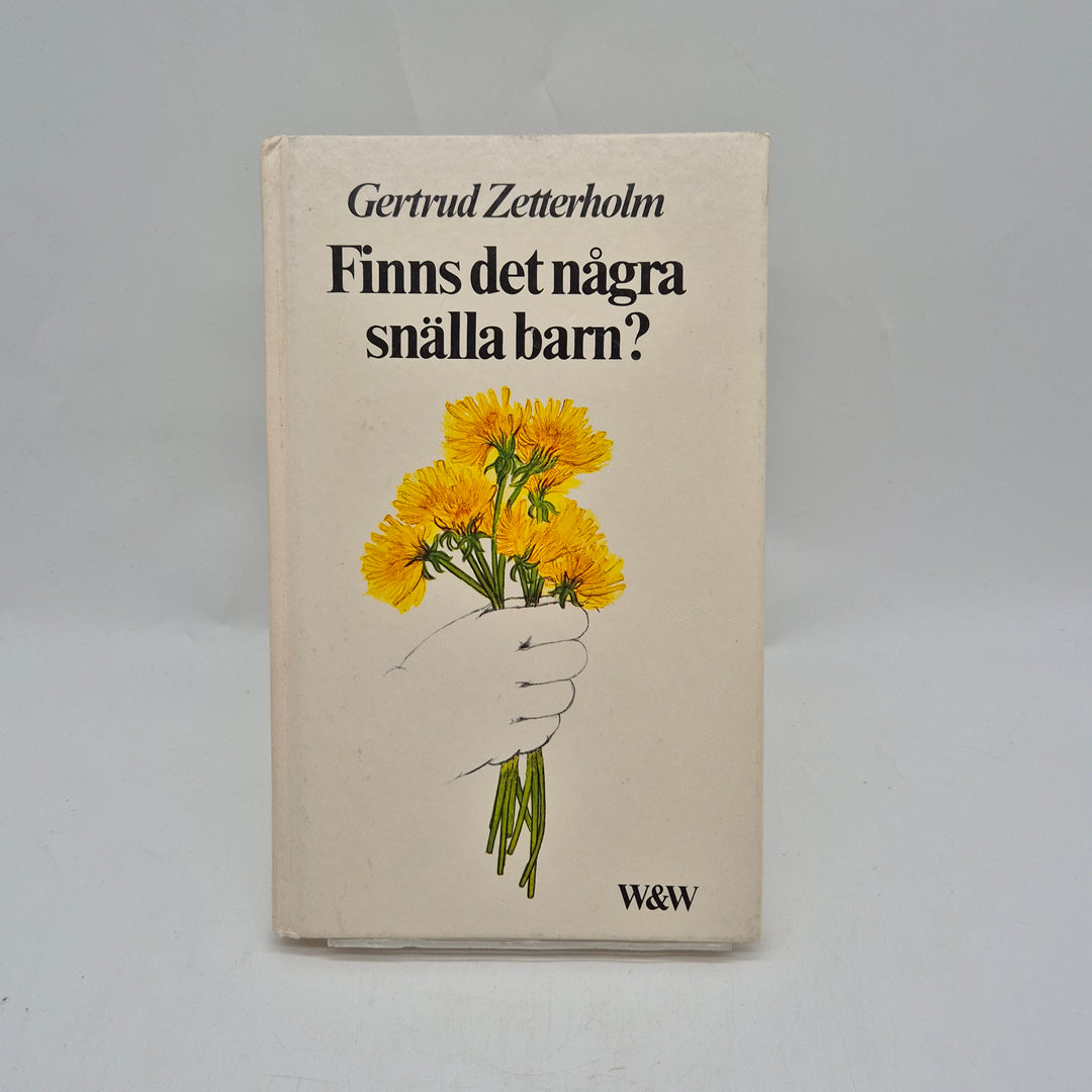 Retro inbunden bok Gertrud Zetterholm gul blomma
