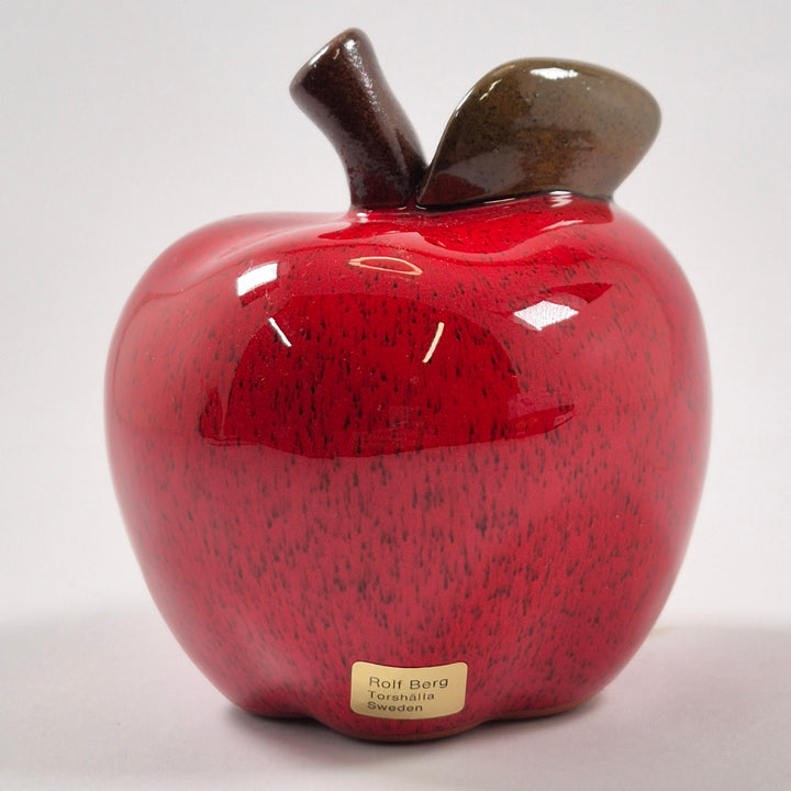 Rött keramikäpple Rolf Berg dekorationsfigur