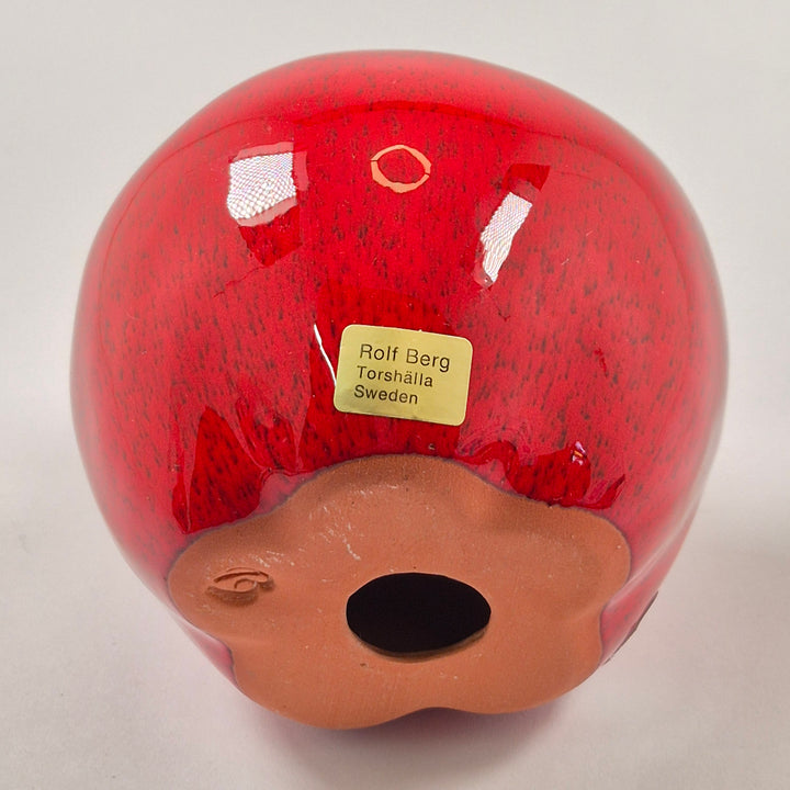 Rött keramikäpple Rolf Berg dekorationsfigur
