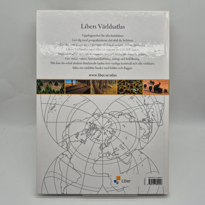 Libers klassiska världsatlas inbunden stor bok