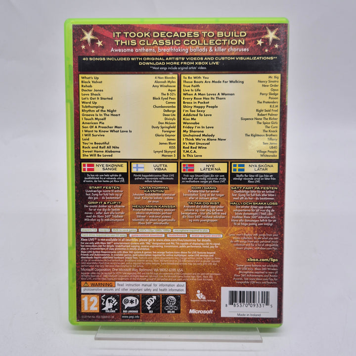 Lips Party Classics karaokespel Xbox 360 retro