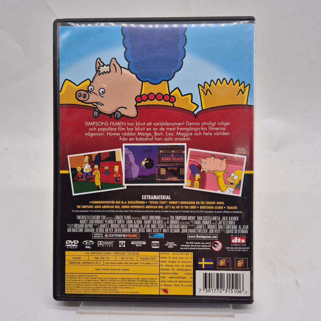 The Simpsons Filmen DVD 2007 svensk dubbning