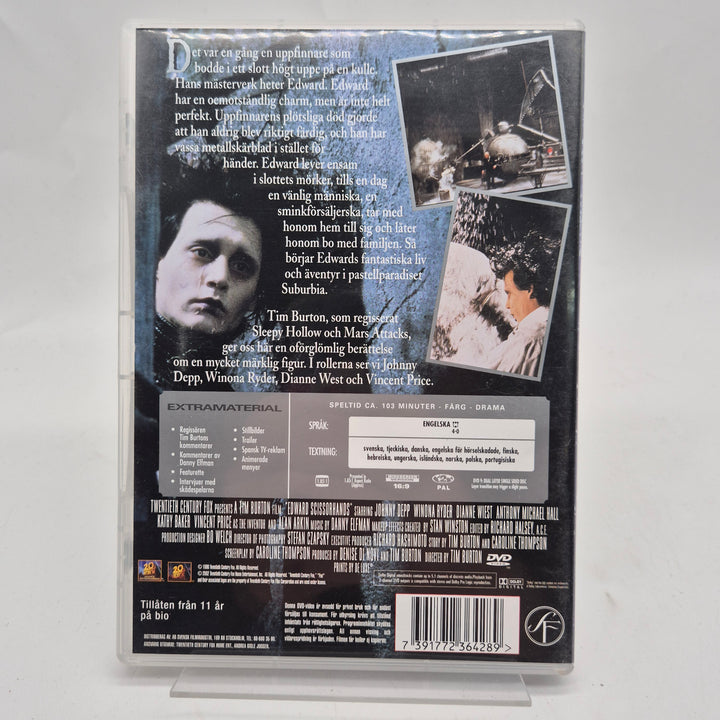 Edward Scissorhands svensk DVD retroklassiker begagnad