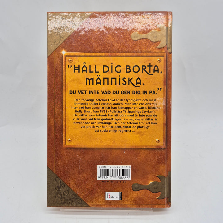 Artemis Fowl ungdomsbok inbunden svensk utgåva