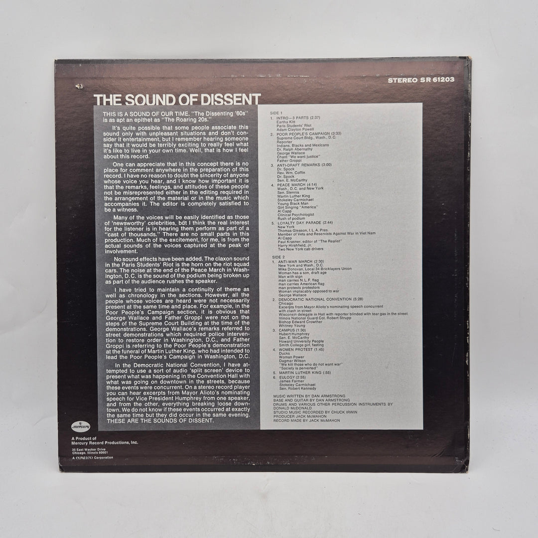 The Sound of Dissent vinyl LP Mercury retro