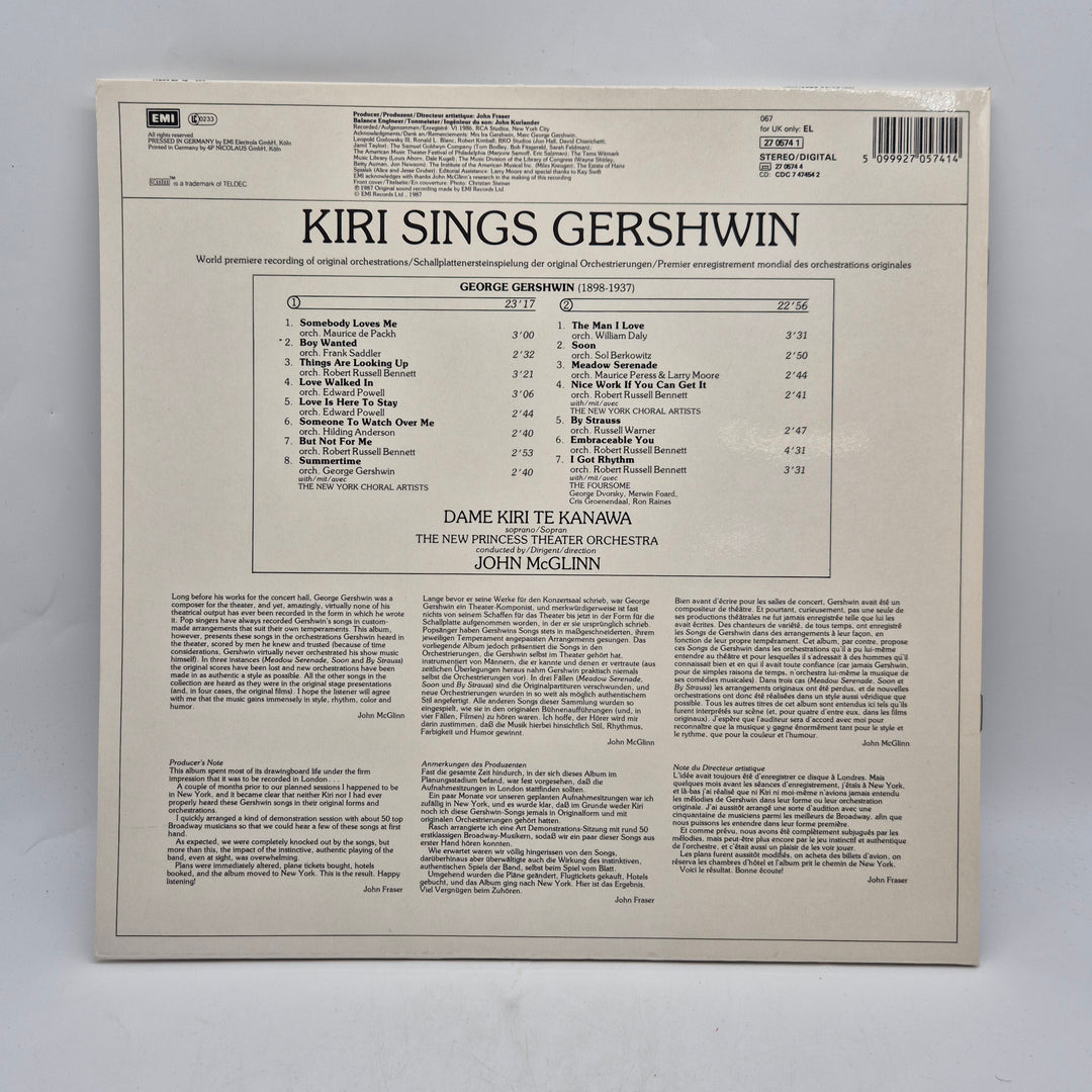 Kiri Te Kanawa Gershwin retro LP-vinyl