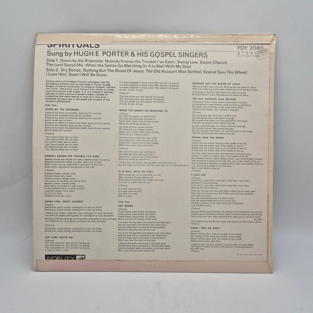 Retro gospel-LP Hugh E Porter Fidelity