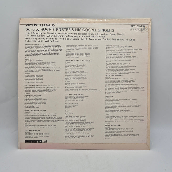Retro gospel-LP Hugh E Porter Fidelity