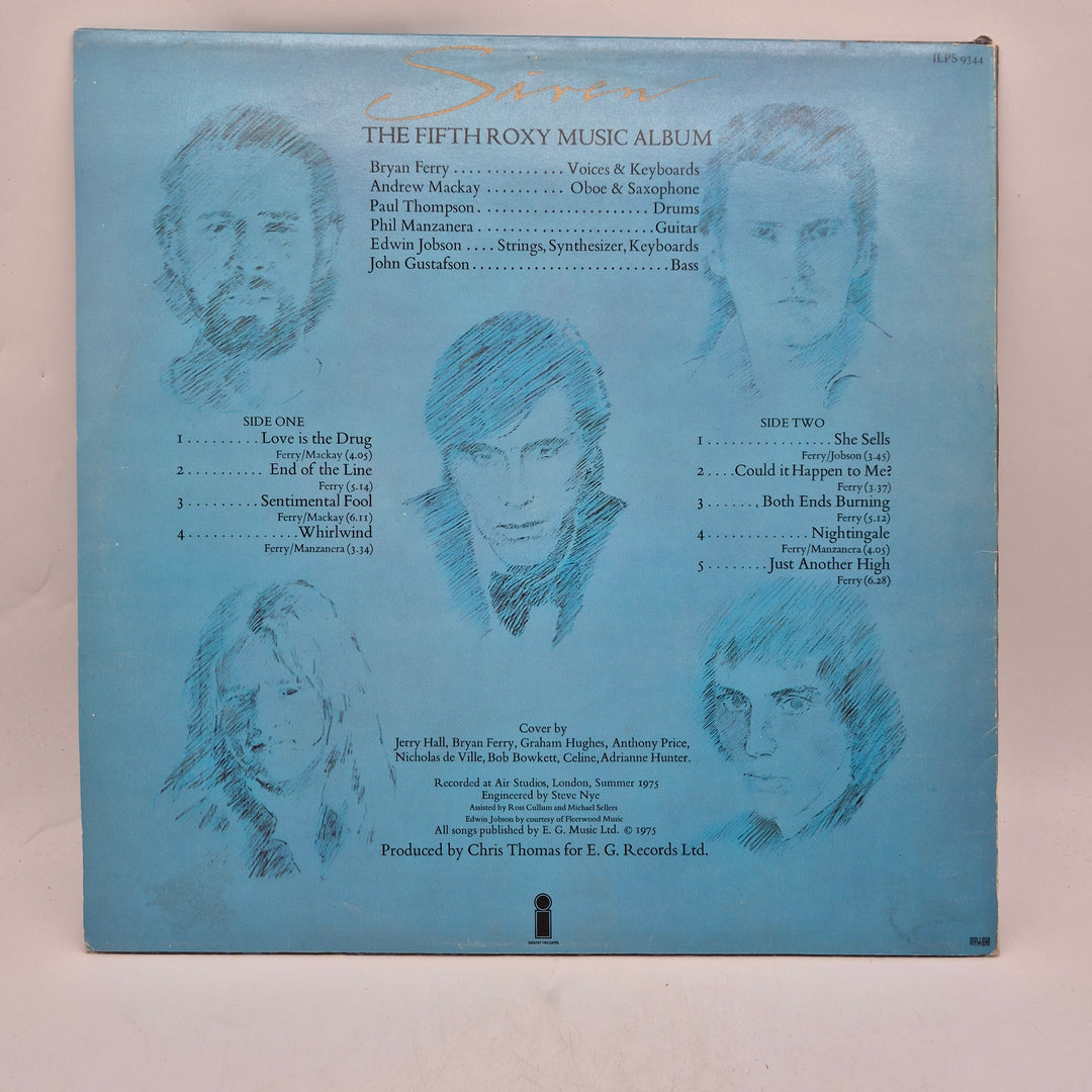 Roxy Music Siren vinyl LP retro 70tal
