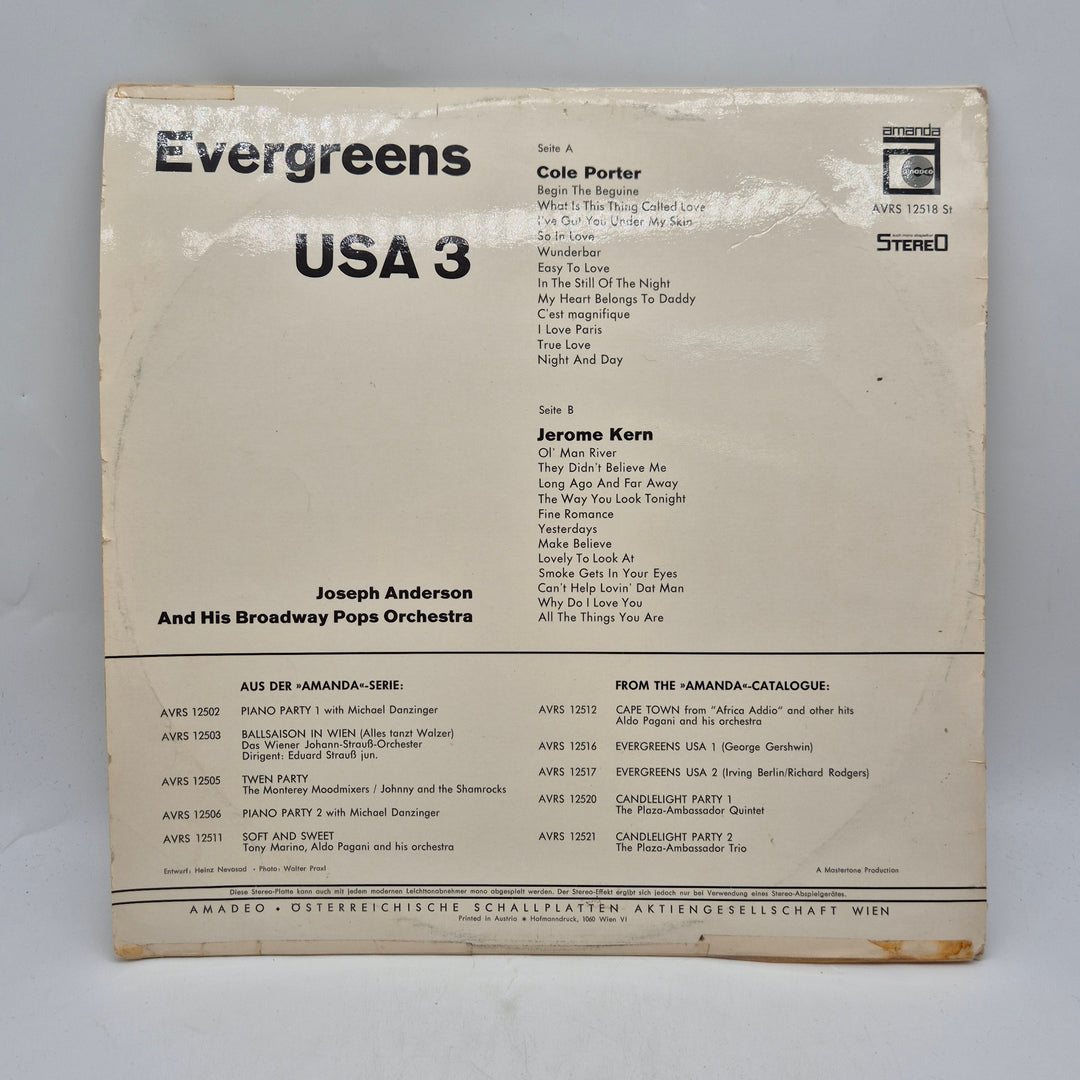 Retro LP Evergreens USA 3 Cole Porter