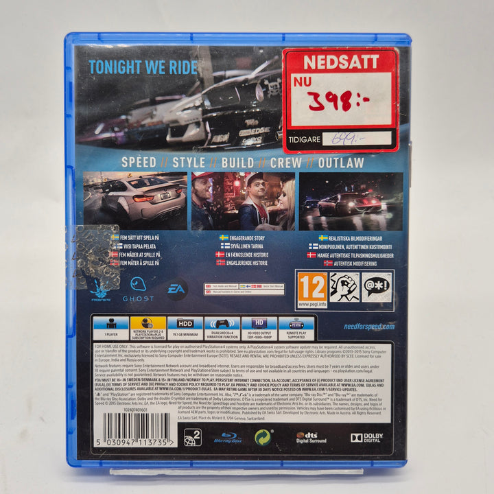 Need for Speed PS4 begagnat racingspel