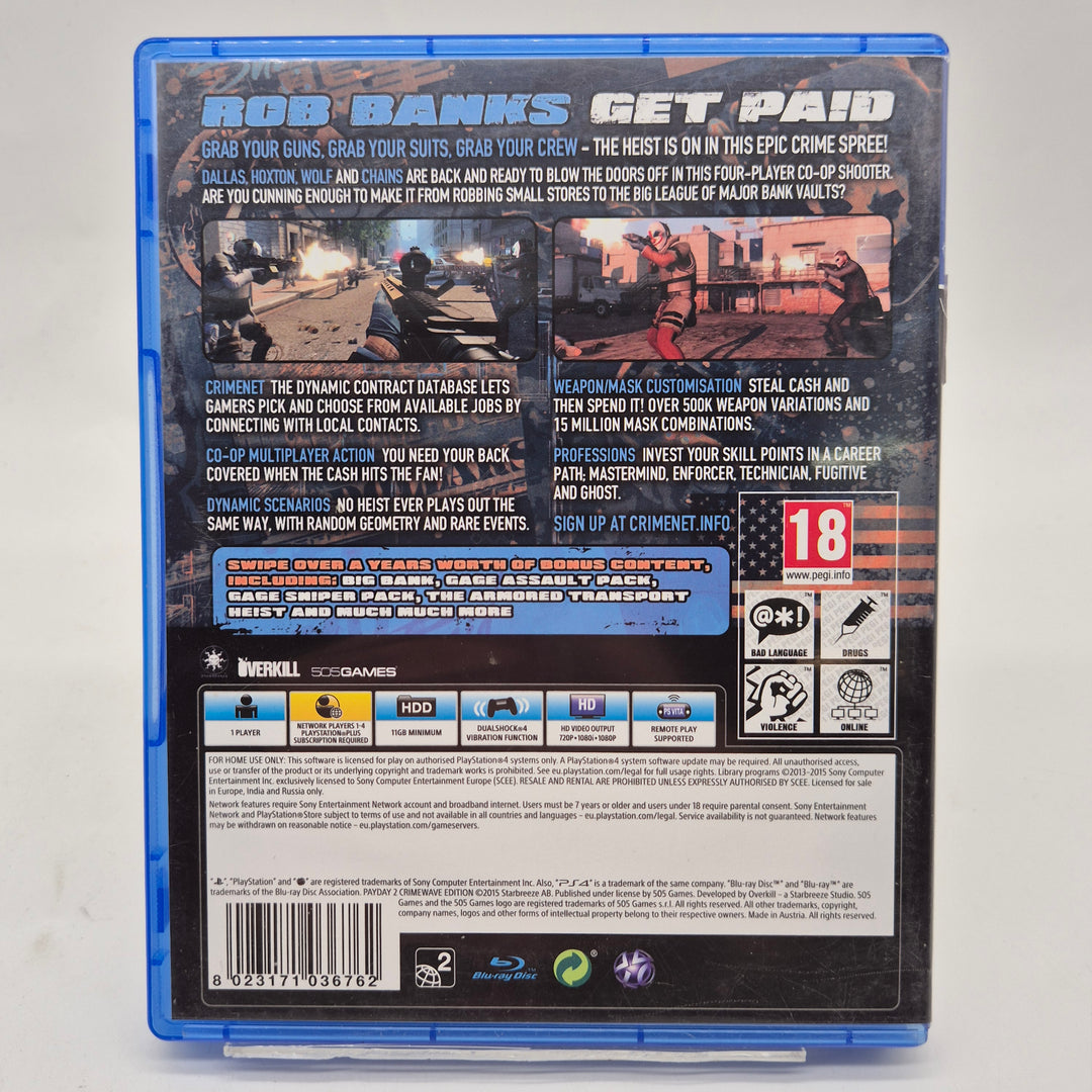 Payday 2 Crimewave Edition PS4 begagnat spel