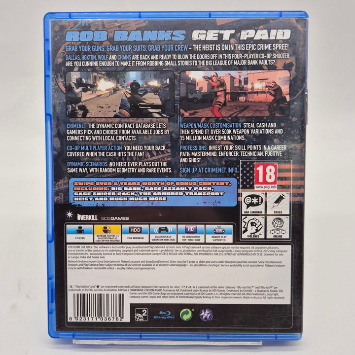 Payday 2 Crimewave Edition PS4 begagnat spel