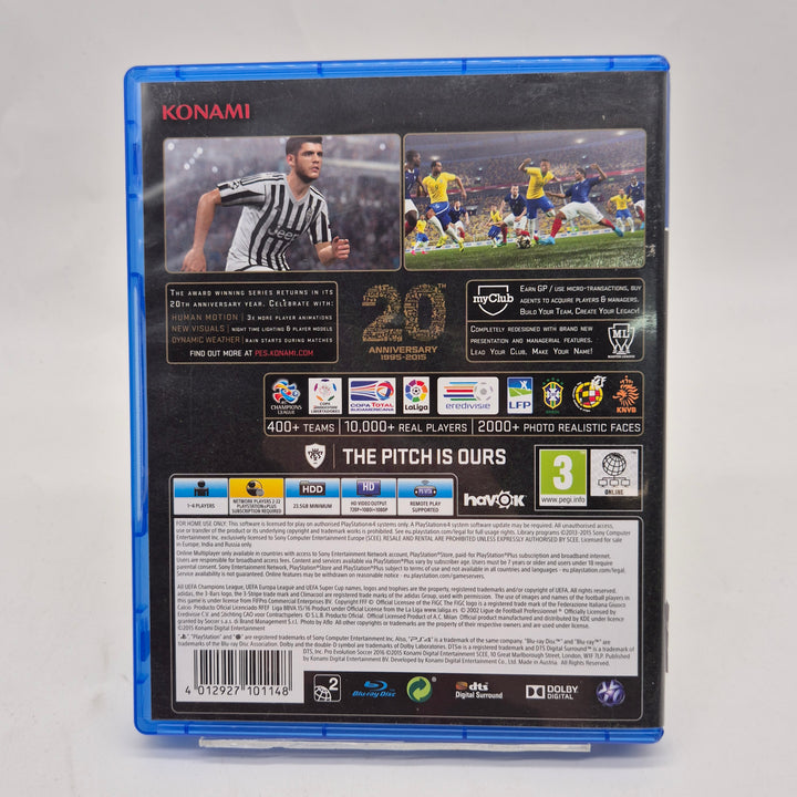 PES 2016 klassiskt fotbollsspel PS4 Konami
