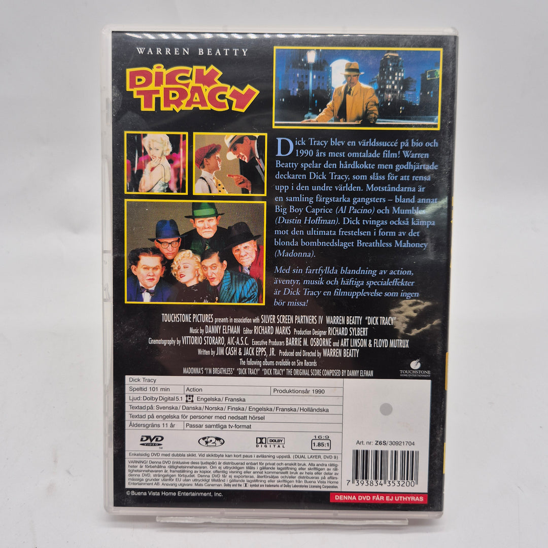 Dick Tracy retro action DVD med Warren Beatty