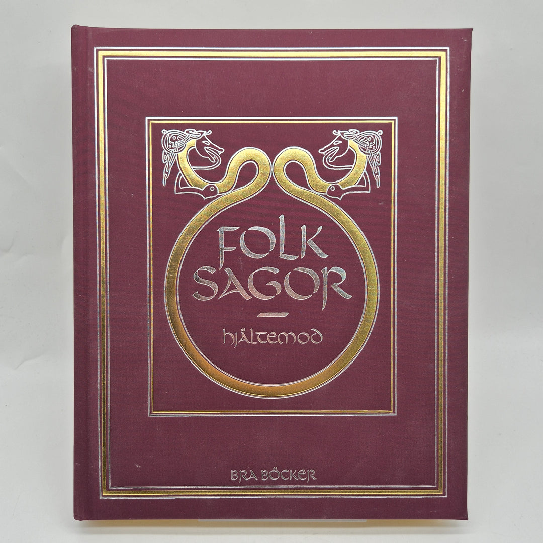 Folksagor Hjältemod bok mörkröd vintage Bra Böcker
