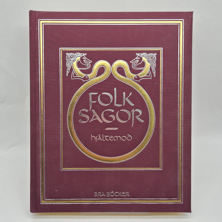 Folksagor Hjältemod bok mörkröd vintage Bra Böcker