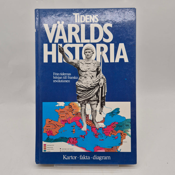 Tidens världshistoria historisk atlas retro bok
