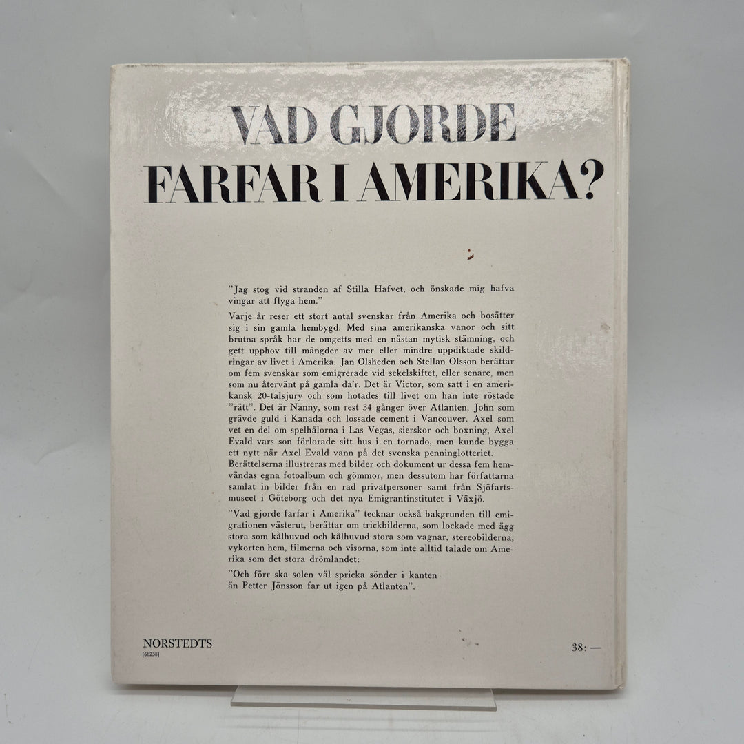Retro historiebok svensk emigration till Amerika