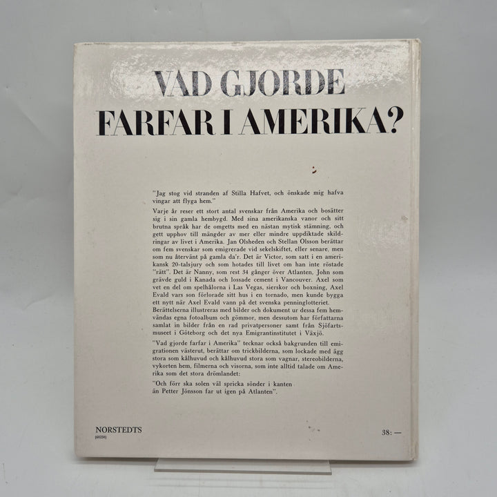 Retro historiebok svensk emigration till Amerika