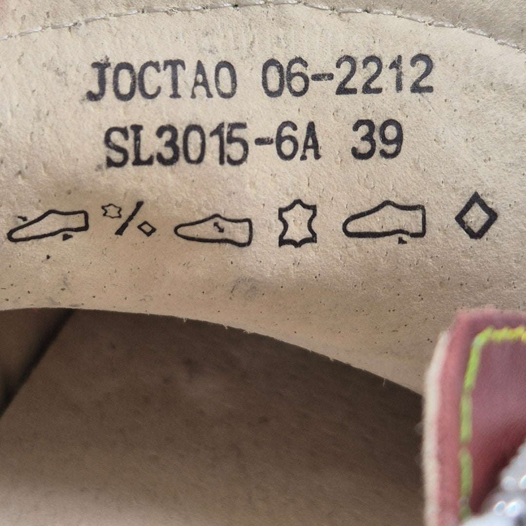 Laura Vita färgstarka lädersneakers grön mönstrad 39
