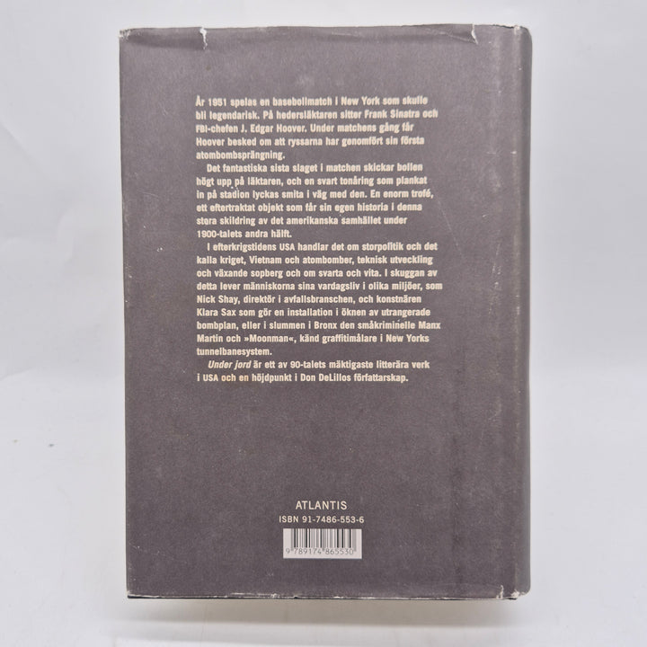 Don DeLillo Under jord inbunden Atlantis begagnad