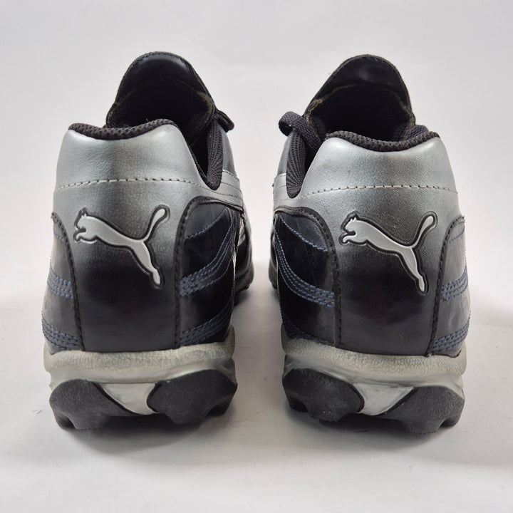Puma klassiska fotbollsskor svart silver retro