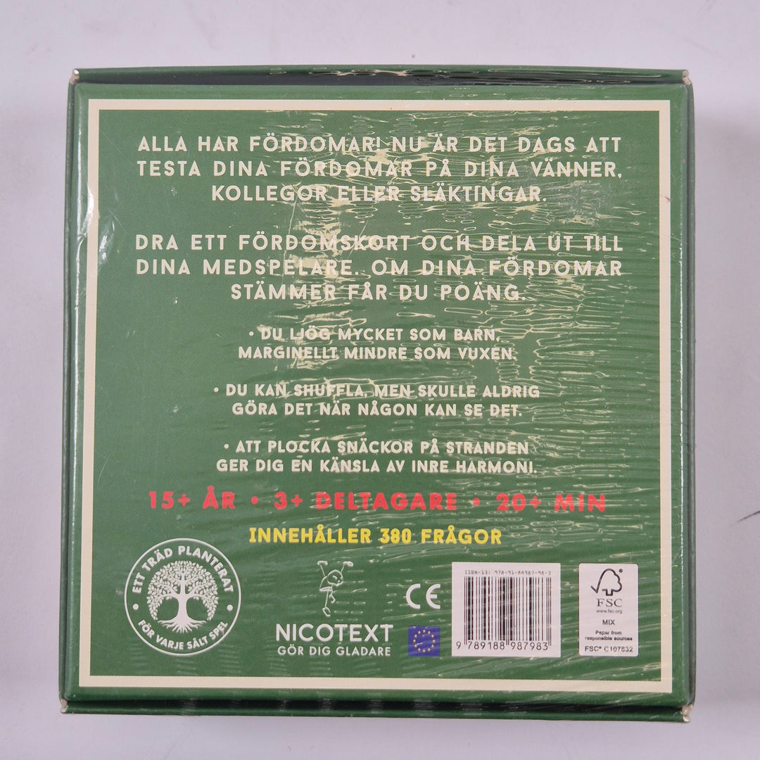 Fördomsspelet frågespel Nicotext svenskt sällskapsspel