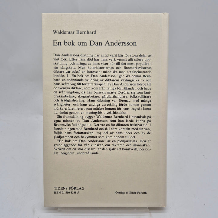 Retro biografi om Dan Andersson inbunden